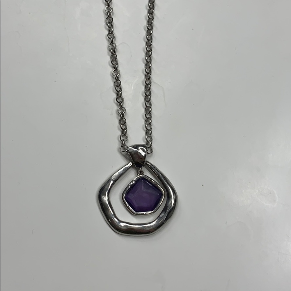 Chico’s Purple Stone Necklace